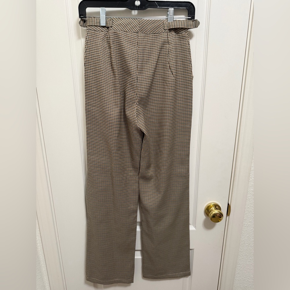 Princess Polly Houndstooth Chinos - Brown and Black - Picture 2 of 4